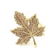 Scarf shawl ring gold leaf