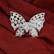 Silver color butterfly brooch
