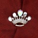 Crystal Stone Crown Brooch