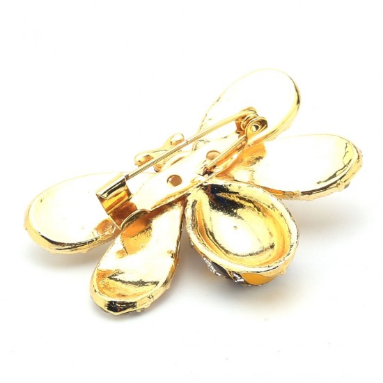 Gold color bee brooch