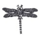Black Nickel Color Dragonfly Brooch