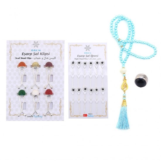 Scarf Jewelry and Rosary Set 20 Pieces